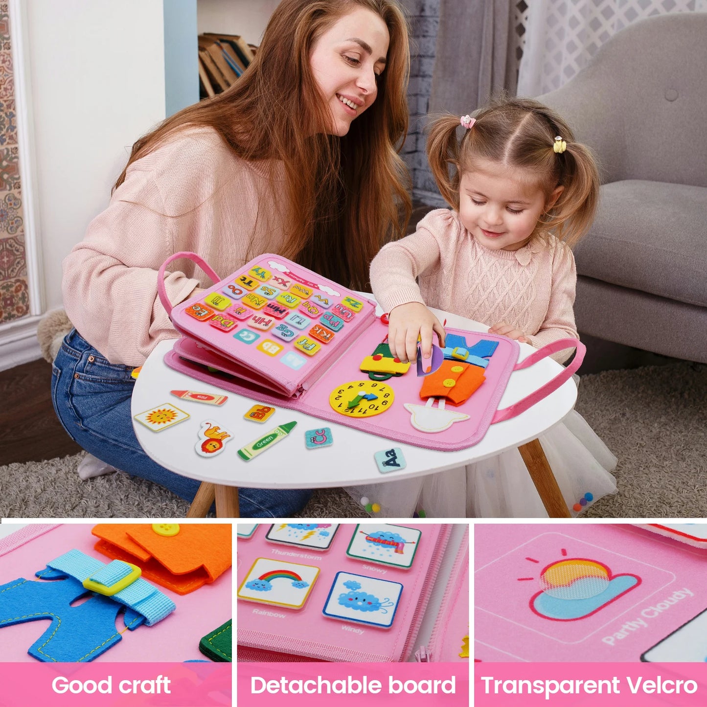 Montessori Busy Board Toys For Toddlers Busy Book For Fine Motor Educational Learning Activities With Life Skills Sensory Toys